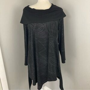 IC by Connie K asymmetrical hem tunic top Lagenlook artsy oversized medium